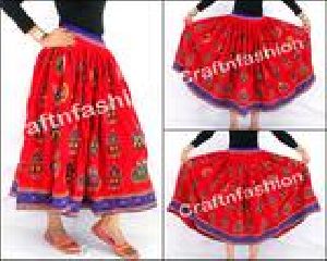 Gujarati Vintage Kutch Rabari Embroidery Skirt