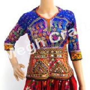 Indian Embroidery Mirror Work Blouse Top