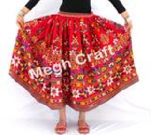 Kutch Hand Embroidery Mirror Work Skirt