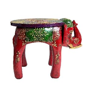 15 Inches Wooden Elephant Stool