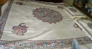 Madhubani Painted Bed Sheets
