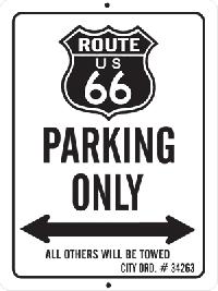 Wholesale Metal Route 66 Parking Only Signs