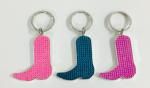 BLING COWBOY BOOT KEY TAG