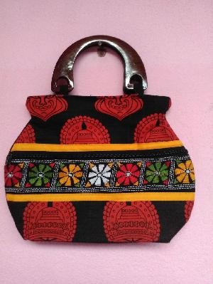 Kalash Shaped Wooden Handle Handbags