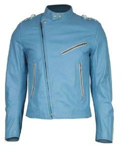 Men Biker Style Leather Jacket