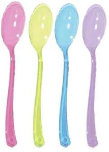 23185 4 Plastic Colored Table Spoon