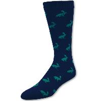 Dress Sock with All Over Pattern Knit In Logo