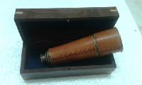 Nautical Brass 18" Telescope With Wooden Box