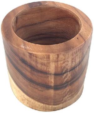 Acacia Wood Cylindrical Bowls