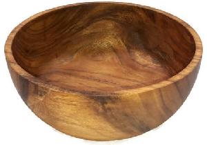 Acacia Wood Round Calabash Bowls