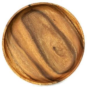 Acacia Wood Round Plates