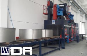 Shot Blasting Machine With Rolls Conveyer