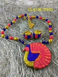 Terracotta Necklace with Earring