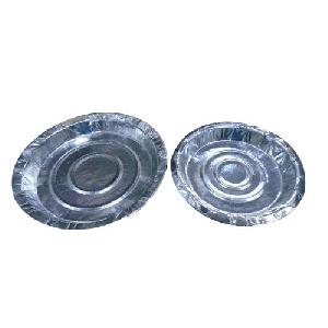 Round Silver Disposable Paper Plates