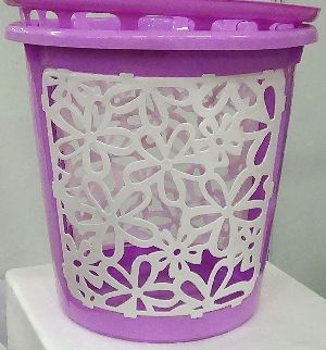 Plastic Laundry Basket with Lid