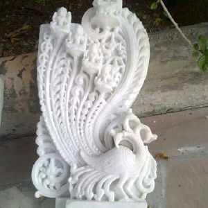 Marble Peacock Statues
