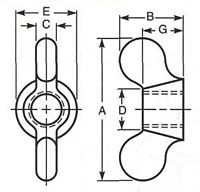 Type B Style 1 Wing Nuts