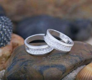 Silver Couple Ledger Cutting  Rings