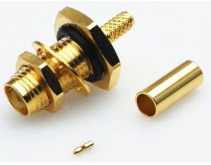 SMA Bulkhead Single Crimp Jack