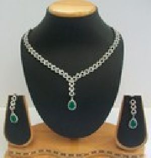 Cubic Zirconia American Diamond Necklace - 01