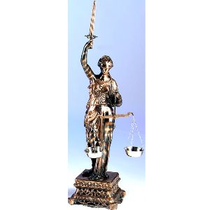 6024 Gun Metal Justice Lady Statue