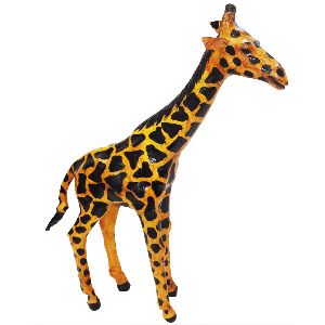 3034 Animal Giraffe Leather Statues