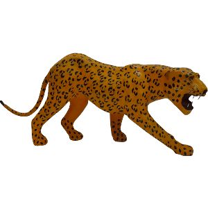 Leather Animal Leopard statues
