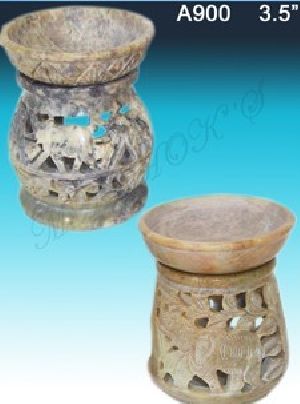 Soap Stone Aroma Lamp Set Of 2 -A900