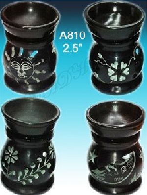 Soap Stone Aroma Lamp Set Of 4 - A-810