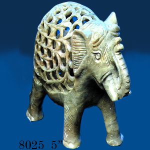 Soap Stone Elephant with Baby Inside - 8025