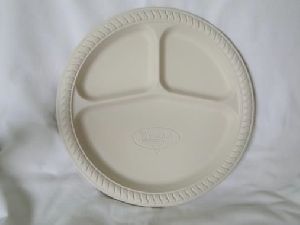 Biodegradable 10 Inch 3 Cp Round Plate