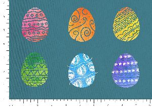 Easter 100% Cotton Fabric for Upholstery, Curtains, Cushions