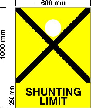 Railway Shunting limit Board