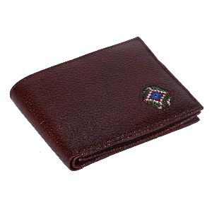 Brown Embroidered Mens Wallet