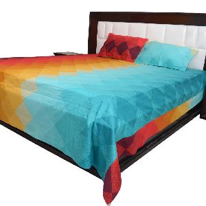 Printed glaze cotton bedsheet