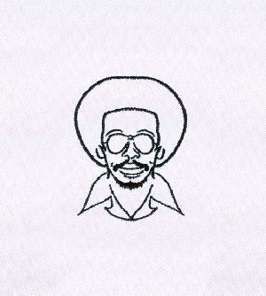 70S INSPIRED AFRO ROCKING MAN EMBROIDERY DESIGN