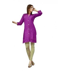 Purple Pintuck Kurti