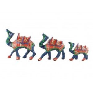 Camel Set of Three with artistic painting of Rajasthan
