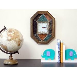 Gemstone Wooden Wall Clock