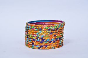 multicolour glass bangles