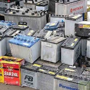 used drained car battery scrap