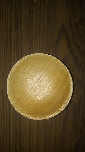 Areca leaf round plate