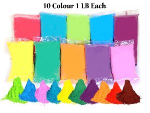 Holi UV Glow Color Powder White Yellow Orange Blue Pink Green 100g 6 pack