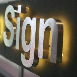 Stainless steel 3D letters