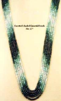 Facetted Shaded Emerald Beads