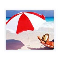 colored beach umbrellas