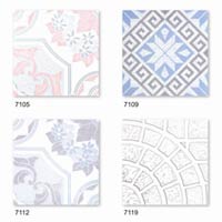 White Print Glossy Series Ceramic Glazed Floor Tiles (300x300mm)