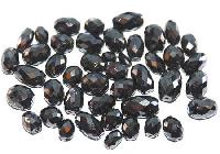 Natural Sparkling Black Drum Cut Loose Diamond Beads