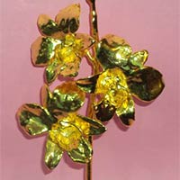Gold Plated Orchid Flower
