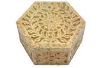 stone carved boxes